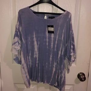 Light blue tie dye blouse